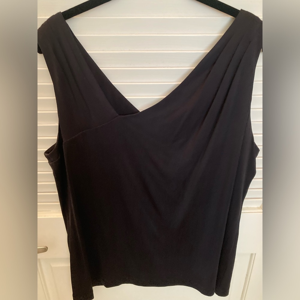 Hilton Hollis Black Silk Asymmetrical Top